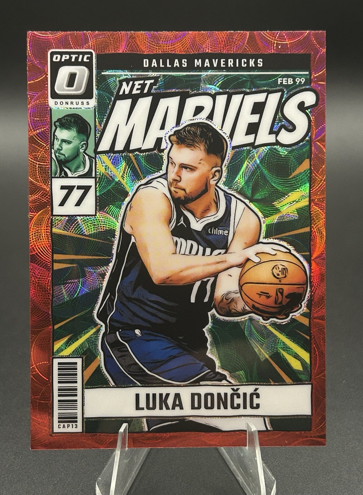 2024 Panini Donruss Optic Net Marvels #17 Luka Doncic International Red NM-MT+