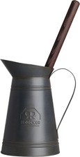 Nylon Toilet Brush W/ Dark Coated Metal Holder Oiled Thermowood Handle