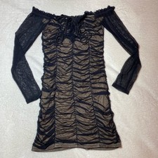 Fashion Nova Maura Mesh Black Off The Shoulder Dress