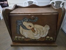 RARE Vintage Wooden Hand Painted Goose Bread ...