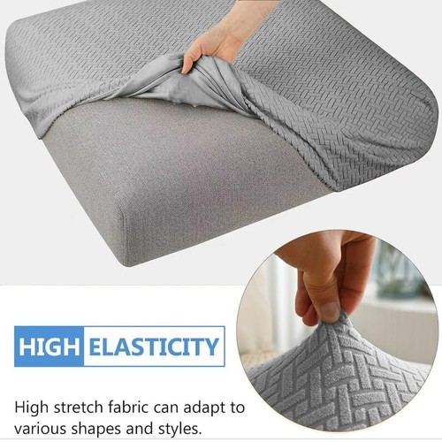 Waterproof Couch Cushion Cover Stretch Jacquard Sofa Cover 2 Seater Outdoor C... - Picture 4 of 8