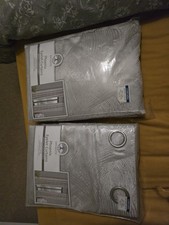Grey abstract jacquard living  room curtains