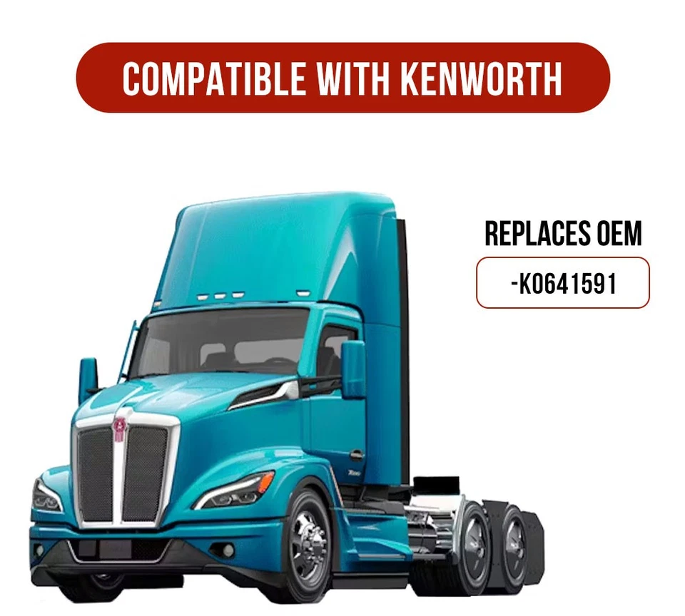 Cubierta de parachoques delantero negra de alta resistencia para camionetas Kenworth T600A 1986-2008 K0641591 Foto 4 de 4