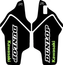Black Fork Guard Decal Set for Kawasaki KX85 2022-2026 by Factory Ride