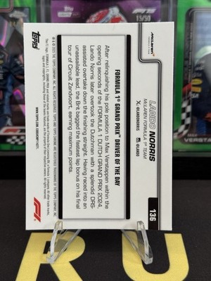 チロリンページ 2025 Topps Chrome F1 Lando Norris Dutch Grand Prix Driver Of The