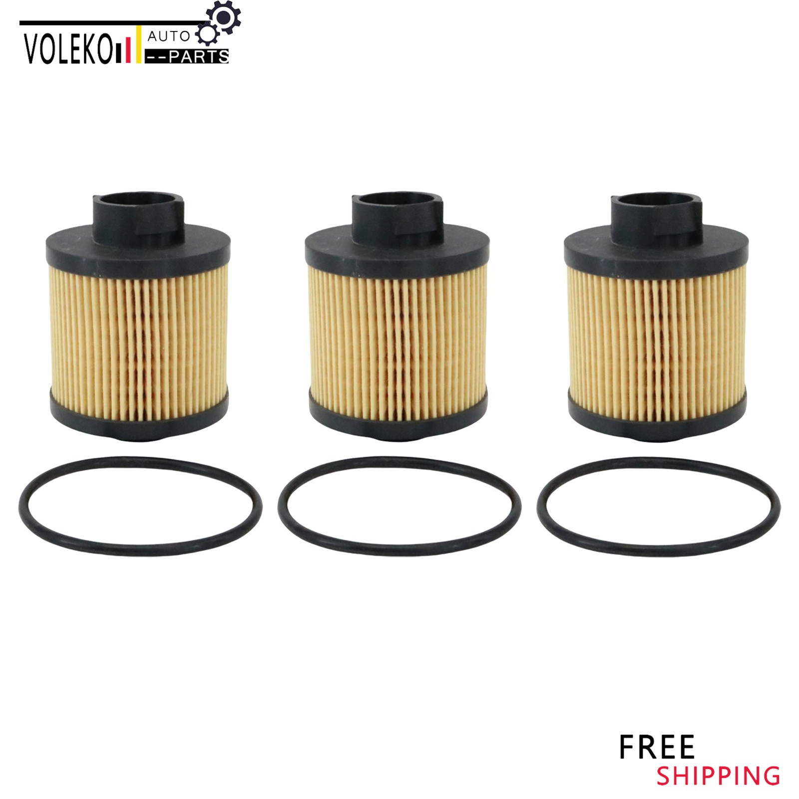 3X 07L115561C Oil Filter Fits 2004-2008 Lamborghini Gallardo USA