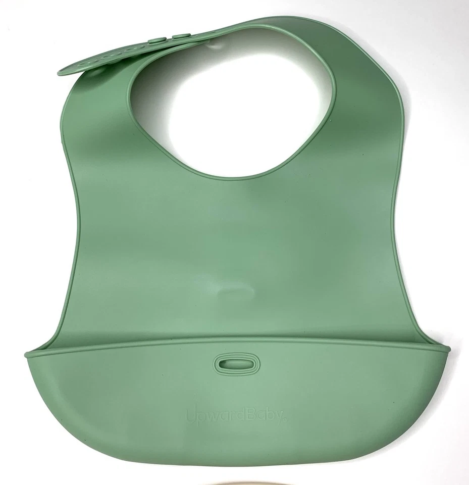 Babadores de silicone para bebês ascendentes (2) - Seguro para máquina de lavar louça, captura de alimentos à prova d'água - Imagem 3 de 4