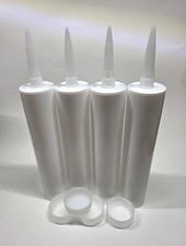 Empty Caulking Sealant Tubes - 11 Oz Capacity Each, 4 Pack Reusable Plastic,