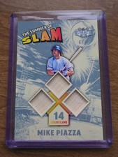 MIKE PIAZZA - METS - LEAF LUMBER - SUMMER OF SLAM - TRIPLE GAME USED BAT #'d 6/6