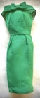 Vintage Mattel Barbie Doll Dress Lovely Green Sheath 1962 Pak Fashion Bow Accent