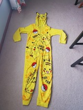 Youth Size 14 Pok mon Pikachu 1 Piece Zip Up Pajama GOTTA CATCH 'EM ALL  5 