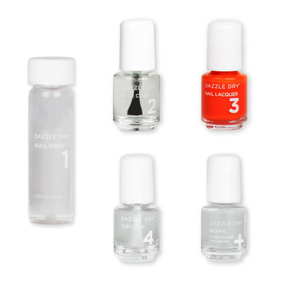 Mini Kit 4 Step System - Red Hot Chili, a Bright and Orangey Red. Full Coverage