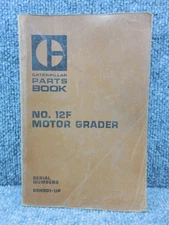 Factory CAT Caterpillar no. 12F Motor Grader 89H901-Up Parts Book Manual