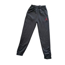 Jordan Boys Dri-Fit Joggers Size Large (12-13 Years) Dri Fit Gray Red Activewear