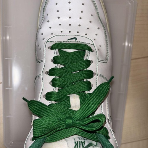 Men 9.5US Air Force 1 White/Green Stitching - Picture 18 of 20
