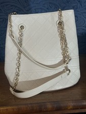 Stunning Cream Tom&Eva Bag, With A Stitched Diamond Design