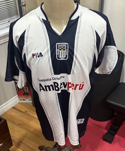Vintage Alianza Lima Club Peru Fila Fußball Soccer Trikot Herren L