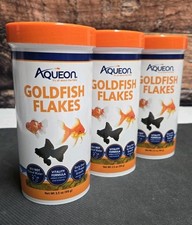 Aqueon 3.5oz Goldfish Flakes Lot Of 3 New Aquarium Food 10.5oz Total
