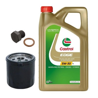 5L CASTROL LL & OIL FILTER SERVICE KIT CHANGE FOR AUDI A3 SPORTBACK E-TRON 2012+