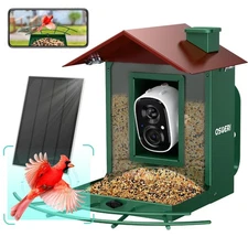 Osoeri Bird Feeder with Camera, Camera Bird Feeder for Outside, Solar-Powered...