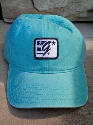 The Game Hat Cap Strap Back Aqua Blue Patch Embroidered GB465 With Tags