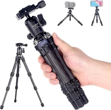 AOKA 15.75"/0.99 lbs Mini Carbon Fiber Tripod, Compact Pocket 15.75-Inch 