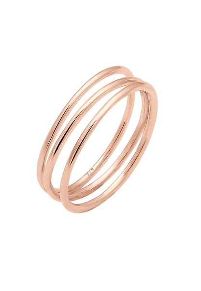 Elli Ring Damen Wickelring Filigran In 925 Sterling Silber Rosé Vergoldet-image
