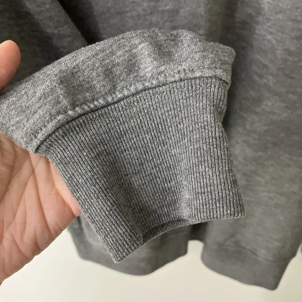 Sudadera para mujer moderna de lona con gráfico gris talla pequeña Foto 3 de 4