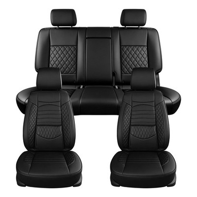 For 2009-2022 Ford F150 Crew Cab Leather Car Seat Covers Full Set Front & Rear