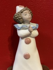 Lladro NAO Daisa 1987 Pierrot Clown Girl Figure 6” Spain White Outfit Porcelain