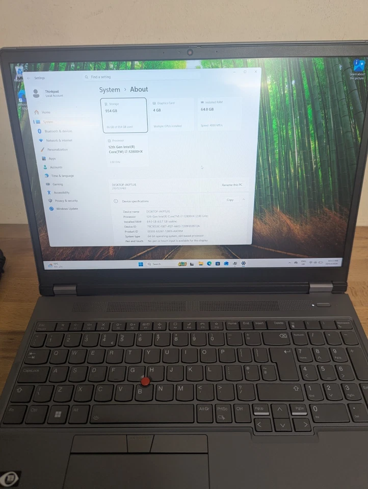 Lenovo ThinkPad P16 G1 · i7-12800HX · 64GB · 1TB, photo 2 of 5