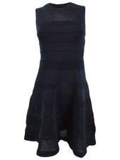 Vince Camuto Women's Mesh Knit Fit & Flare Dress (XL, Black) 689886580150