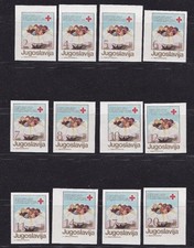 1987 YUGOSLAVIA - Charity No. 140/151 12 values NON SERRATED - MNH**