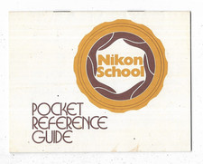 Nikon School Pocket Reference Guide SLR Photography- 16 pages-vintage vg.
