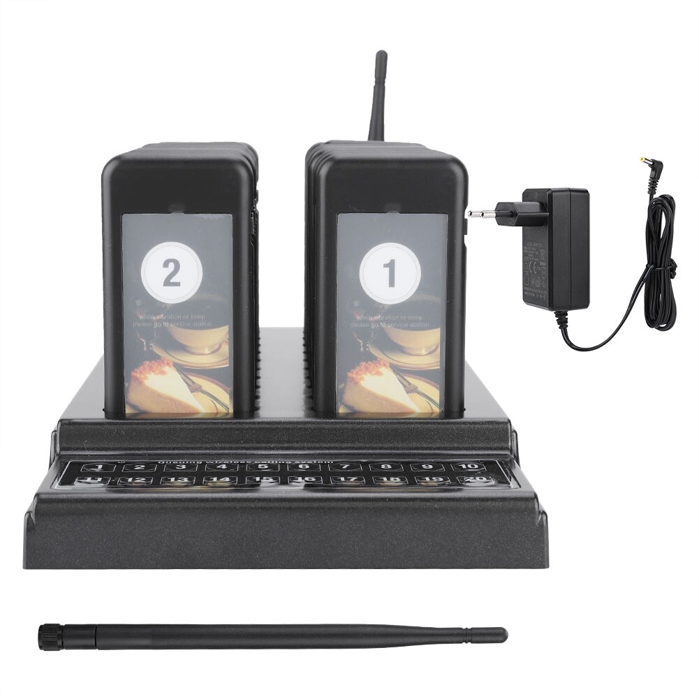 Restaurant Pager Wireless Queue System 20 Call Buzzer Service Equipment ASN
