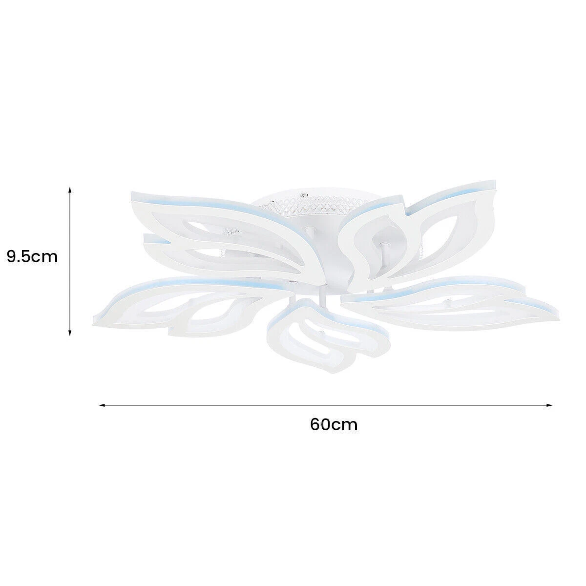 Modern Chandelier LED Lamp White Frame Ceiling Light With RGB Backlight- Brighten Your Space Today!