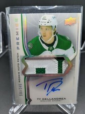 Ty Dellandrea Premier Rookie Auto Patch /249 2020-21 Premier Dallas Stars