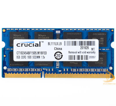 2 Moduli RAM 8GB SO-DIMM 204 Pin PC3L-12800 Memoria RAM Crucial DDR3L 1600MHz 16GB (2x8GB) SO-DIMM Per Laptop - Nuova Ddr3 8gb