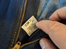 VTG Lee Misses Jeans MS 305-1746 14 M Classic Fit Straight Leg NOS USA Made Dark