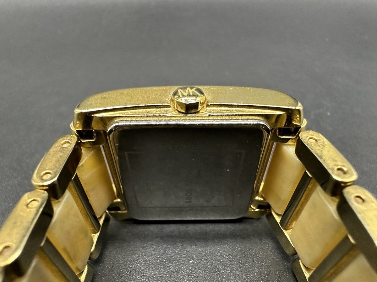 MICHAEL KORS MK4251 Champagne Dial Horn Acrylic Watch | eBay
