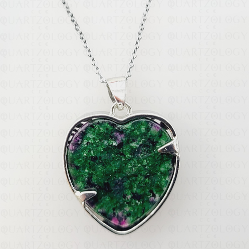 Quartz Crystal Necklace Tree of Life Heart Pendant 925 Sterling Silver Chain - Picture 26 of 48
