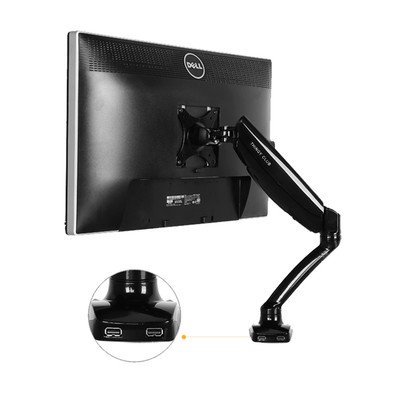 ThingyClub Einzelne Gasfeder Monitorhalterung für 13-27'' Bildschirme Desktop Ständer