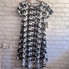 NWT Disney Minnie Mouse Carly LuLaRoe Dress size XS black and white Vacation