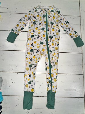 6-12 Months Angel Dear Bamboo Tropical Zippered Convertible Sleeper