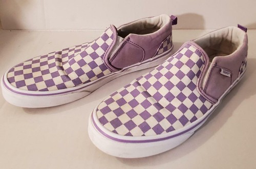 mauve checkered vans