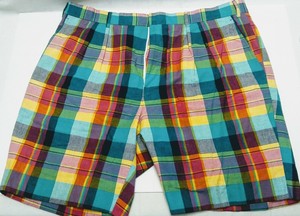 yellow checkered shorts