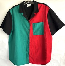 Vintage Basics By Remo Colorblock Button Shirt Women’s Sz 20W Made In USA