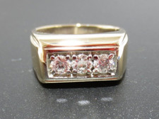 STUNNING 14K YG MEN'S DIAMOND RING .60 tcw SZ 11 A18268, 11.00 grams 