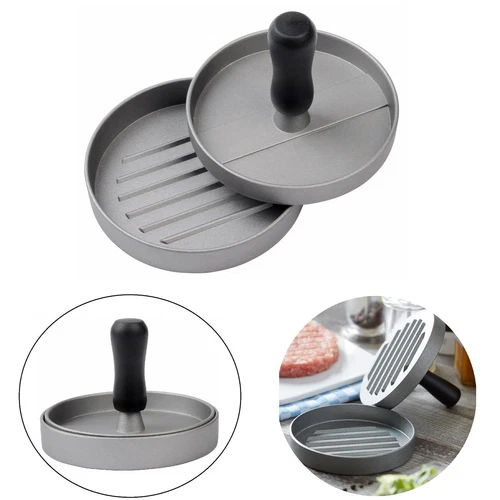Burgerpresse Antihaftbesch Ø12cm – Aluminium Patty Maker Burger Hamburger Presse