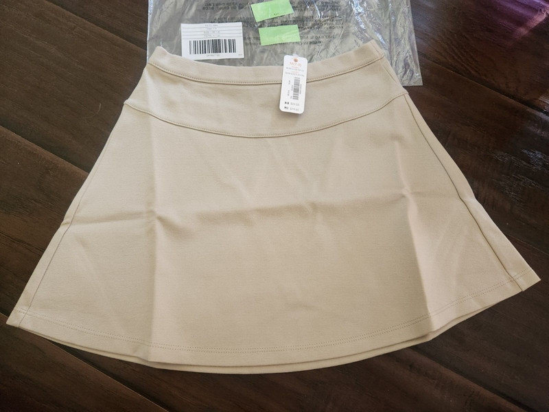 GYMBOREE GIRLS SCHOOL UNIFORM BEIGE SKIRT - SIZE M (7-8)